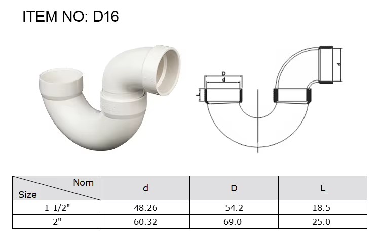 Chinese Factory Favorable Price Fire Fighting Pvc S-trap Without Clean Out Plastic Pipe Fittings