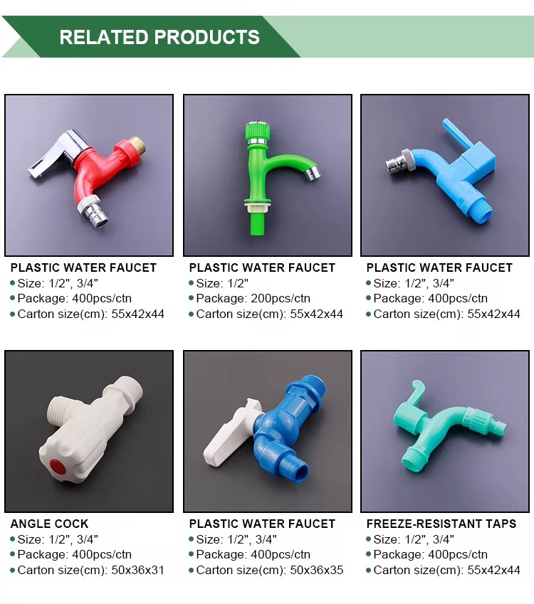 Hot Sell PVC Plastic Faucets Water Taps Bathroom Kitchen Wall Mounted Cabinet Filter Bibcock