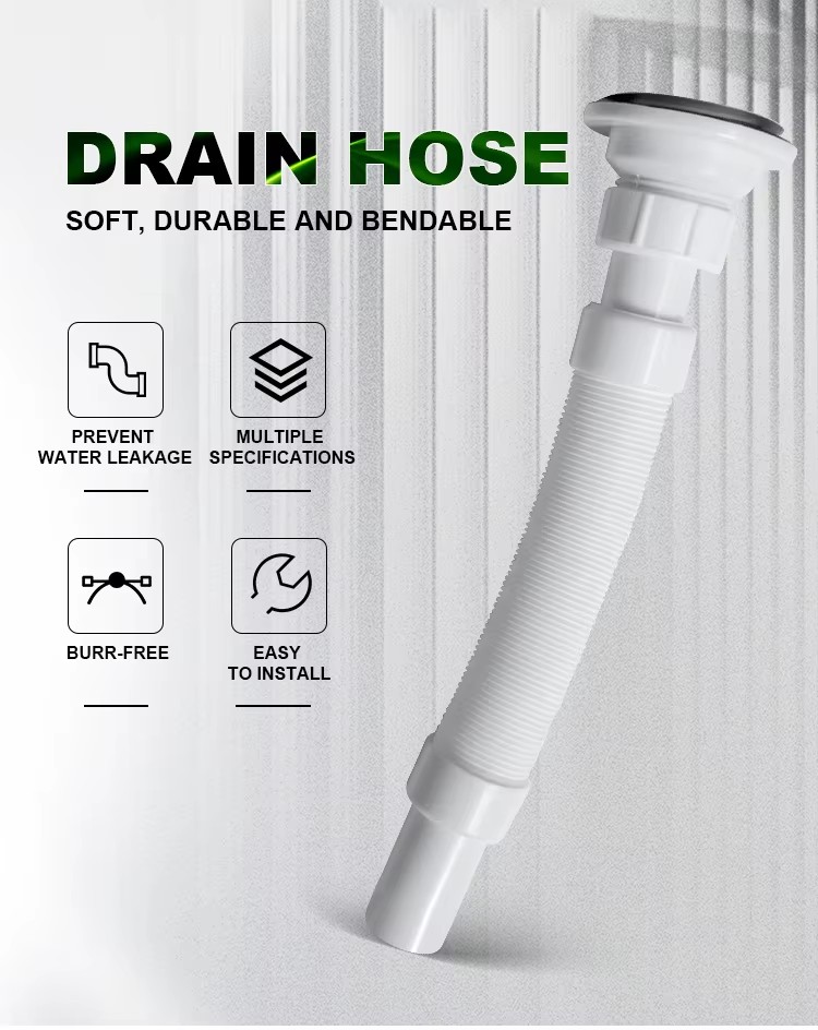 Large Diameter Plastic Pvc 2 Inch Perforated Flexible Wash Basin Adjustable Linear Drain Pipe Gratings