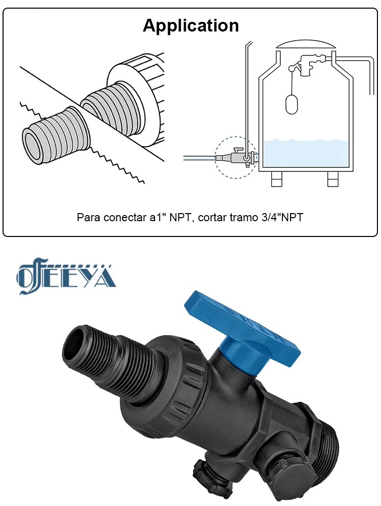 The Factory Wholesale Price Mini pp External Thread Male Socketadjustable Multi Joint Plastic Ball Valve