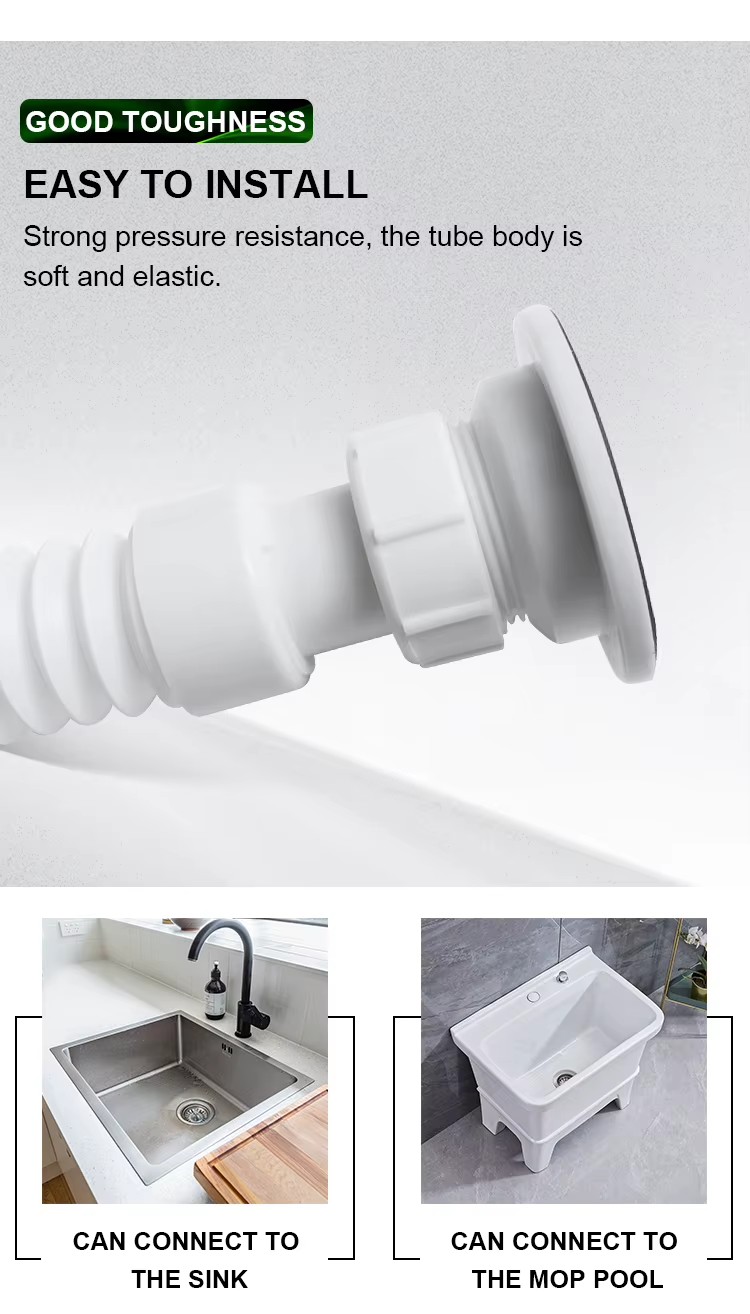 Large Diameter Plastic Pvc 2 Inch Perforated Flexible Wash Basin Adjustable Linear Drain Pipe Gratings