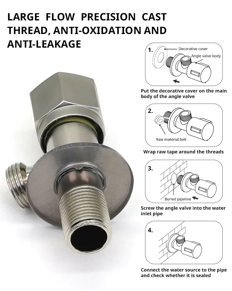 Factory Production and Wholesale Toilet Iron Threaded Angle Seat Water Flow Control Valve