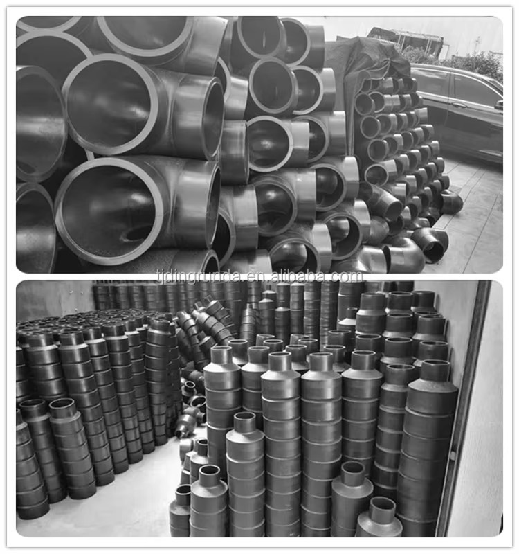 Durable PN16 DN110 HDPE Butt Fusion Pipe Fittings 90Degree Elbow Casting Technics