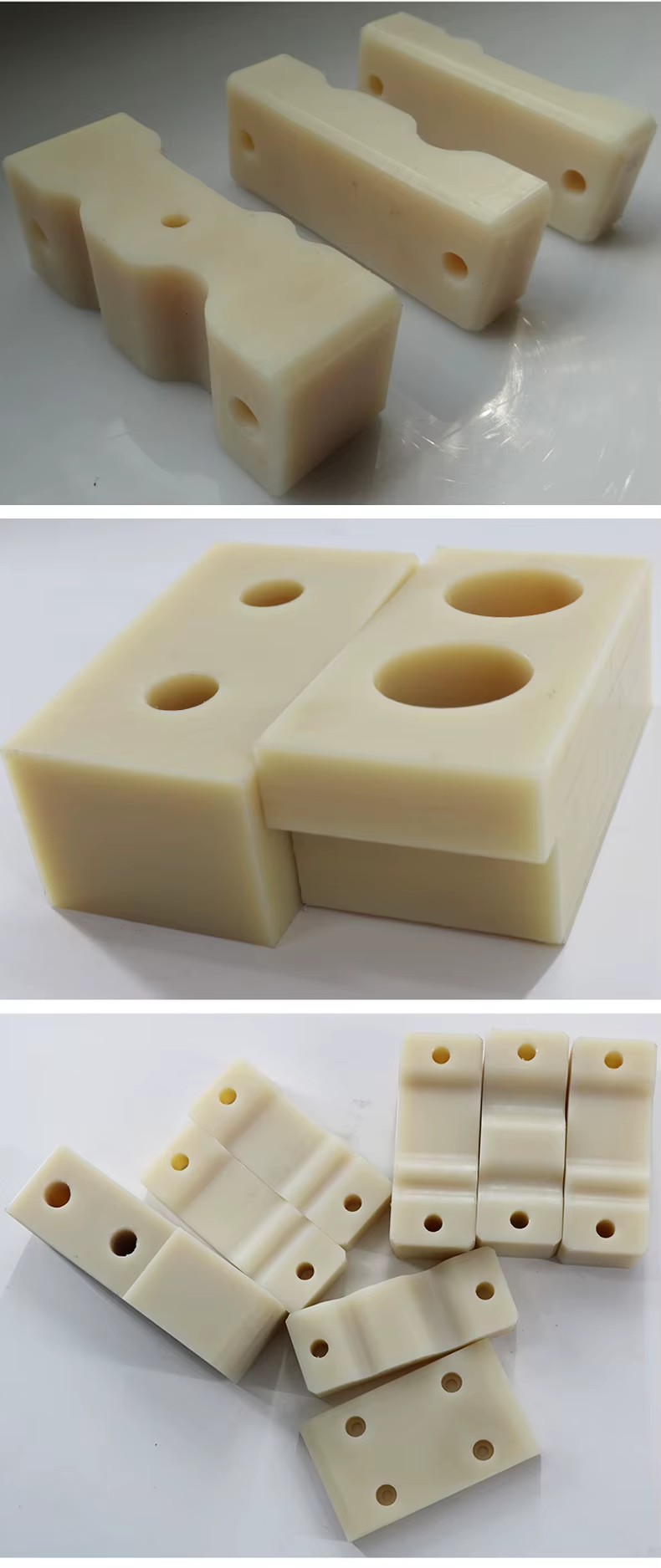 STE CNC Machined Nylon Zero-cut Processing Parts Wear-resistant Nylon Blocks Nylon Irregular-Shaped Parts