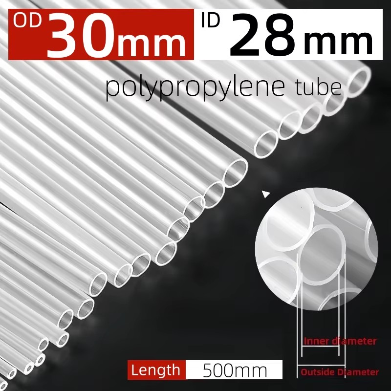 Customizable PP Tubes OD2mm-50mm Clear Tube Durable 500mm Length Plastic Polypropylene Tube Sample Available for Industrial