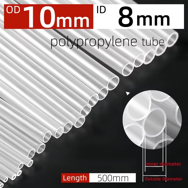 Customizable PP Tubes OD2mm-50mm Clear Tube Durable 500mm Length Plastic Polypropylene Tube Sample Available for Industrial