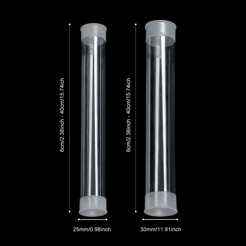Custom Clear PC Tubes Pull-off Cap Transparent Hard Hollow Polycarbonate Tube Packaging Container 10-60mm Diameter Industrial
