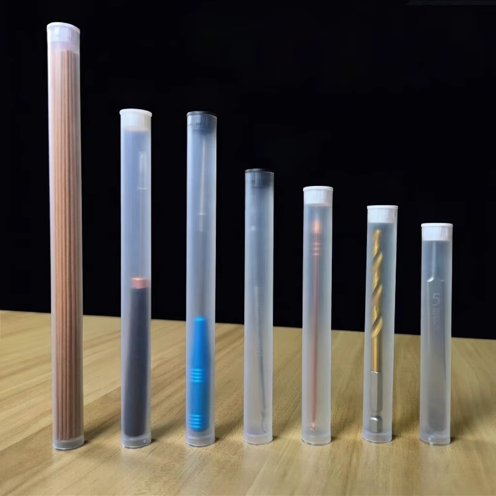 Wholesale Clear Other Tube for Makeup Brush and Blush Packaging Transparent Cosmetic Storage Cylinder Container Color Caps