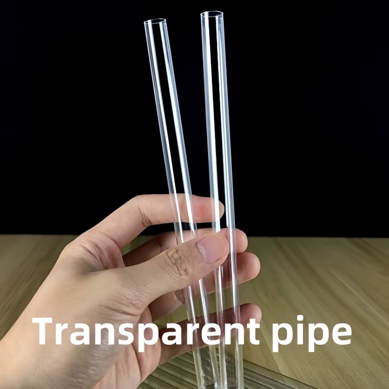 Clear PC Transparent Polycarbonate Tube with Black Cap 6-50mm Diameter Custom Size Bulk Packaging for Gift Candy Storage