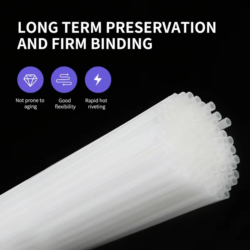 4.8mm Nylon PA6 Plastic Binding Tubes Universal Heat Set Rivet Comb Book Binding Machines 500mm Length Custom 5mm 6mm 5.5mm Made