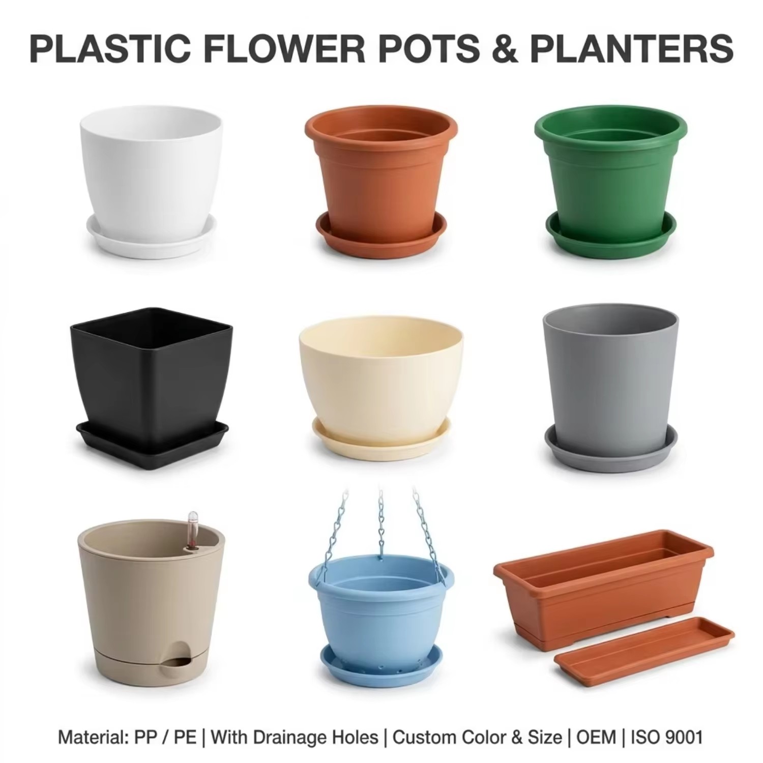 Factory Custom Professional Manufacturer PP Plastic Flower Pot Injection Mould Planter Mold Molding for Garden