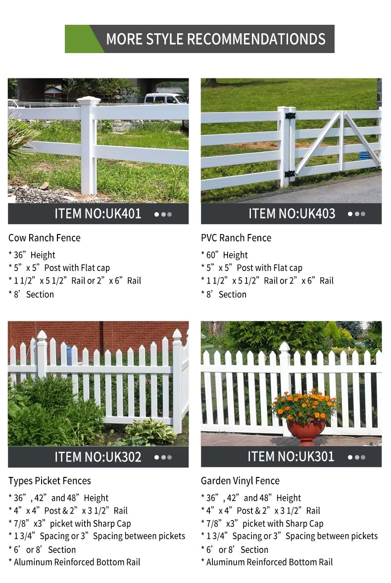 Our Preferential Price Gives You All the Fences You Want 4x8 Vinyl Fence Panels Plastic