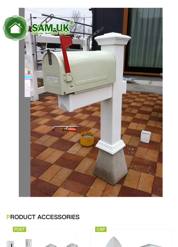 White Color American Mailbox Design Easy to Assemble UV Resistant Plastic SAM