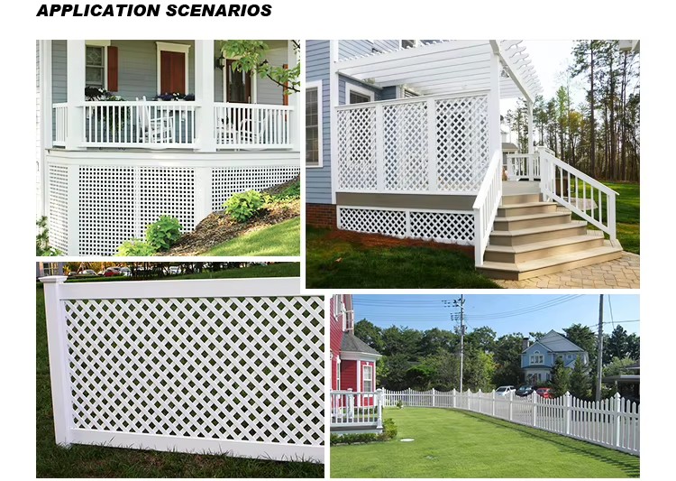 Supplier Custom Size Easily Assembled ECO Rot Proof Waterproof Pvc Price Plastic Garden Lattice Fence Panels
