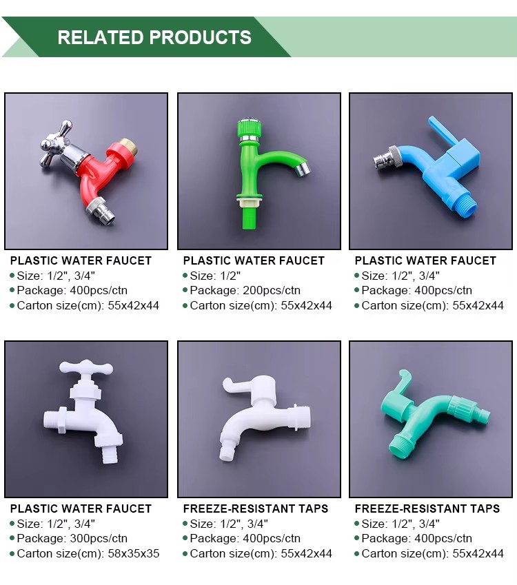 Manufacturer Wholesale High-quality Rotate Brass Plastic Bath Pvc Tap