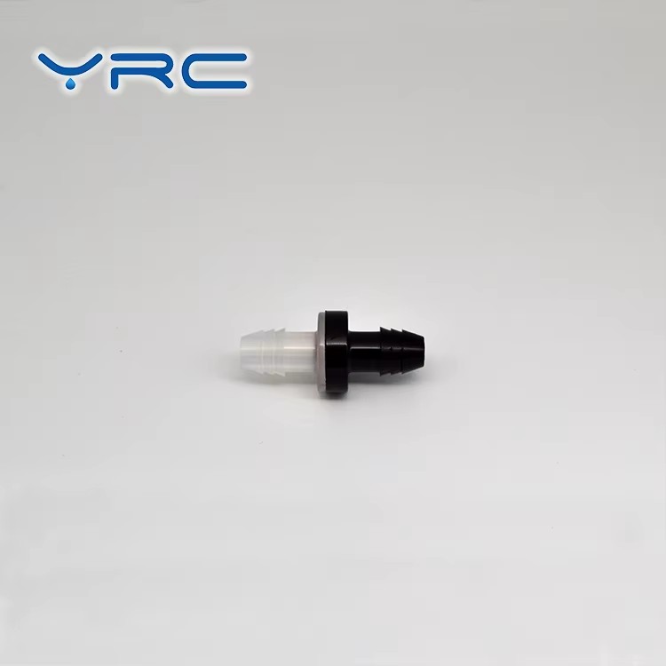 Mini Diaphragm Zero Pressure Check Valve PP Body Silicone Transparent 9.5mm Plastic Hose Barb 40mm Length Hydraulic Water