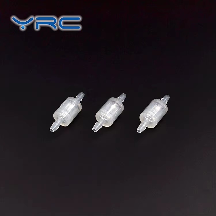 YRC DZ64FFA-0 Mini 1/4" PVDF FKM Sealing Ozone Resistant Water Low Opening Pressure One-Way Spring Check Valve Hose Barb