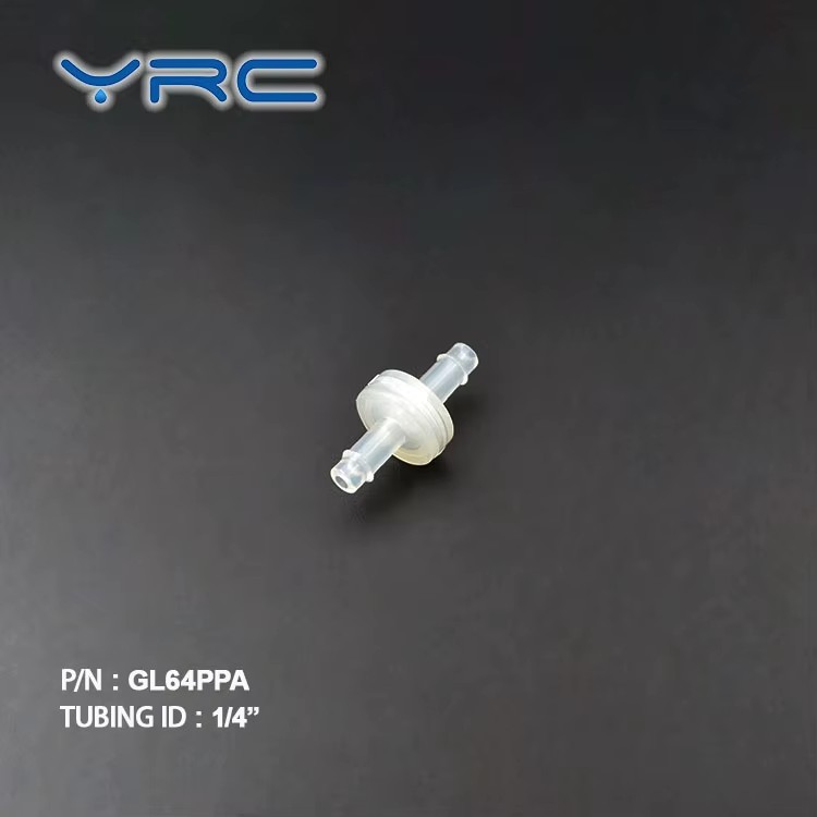 YRC Industrial 1/4 Inch 6.4mm Hose Barbed PP Strainer Small Plastic Inline Filter