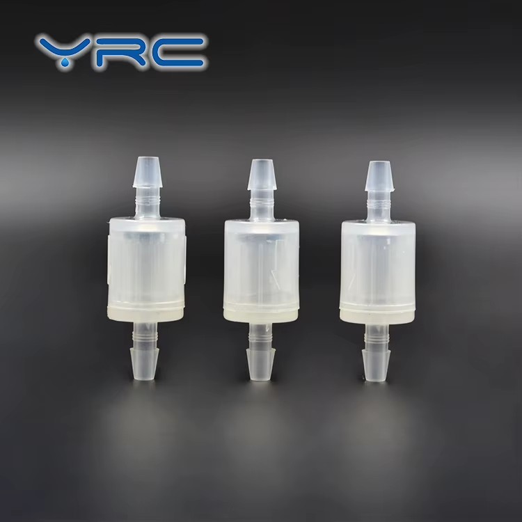 Breathing Outlet FKM Diaphragm PP Plastic Non Return Valve Small Mini Water Check Valve Low Opening Pressure White 1/8" Port