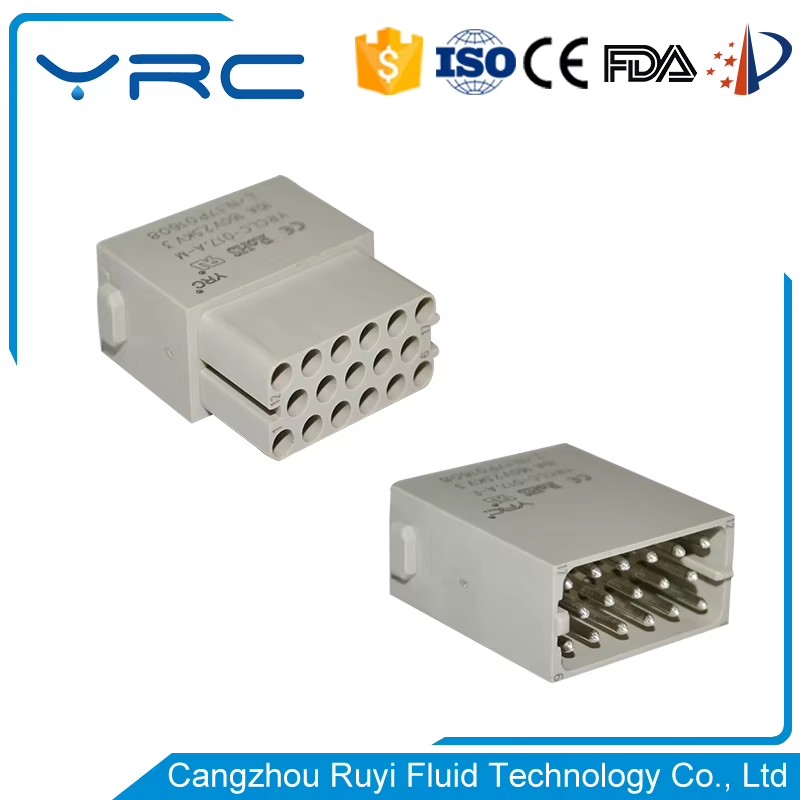 YRC Male Female Heavy Duty 160V 16 Amp 17 Pin Cable Connector