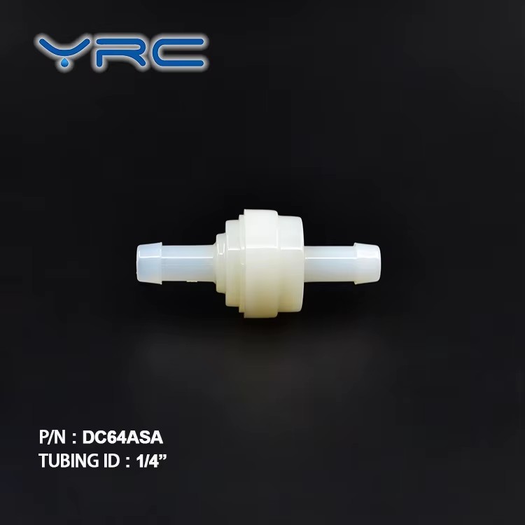Air Valve PA66 Plastic Inflatable Mini Check Valve with 1/4" Port Size for Air Compressor (Model DC64ASA)