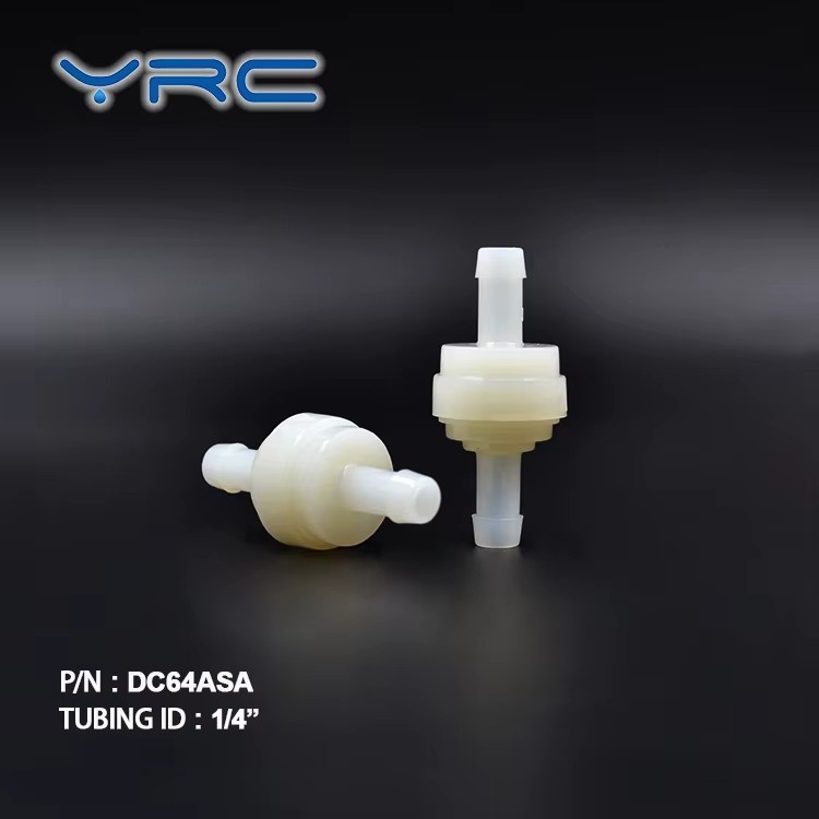Air Valve PA66 Plastic Inflatable Mini Check Valve with 1/4" Port Size for Air Compressor (Model DC64ASA)