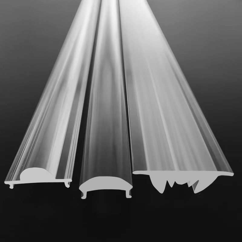 For Aluminum Led Profile Frosted Polycarbonate Plastic Clear Diffuser Strip Optical Focusing Linear Extrusion Lens//