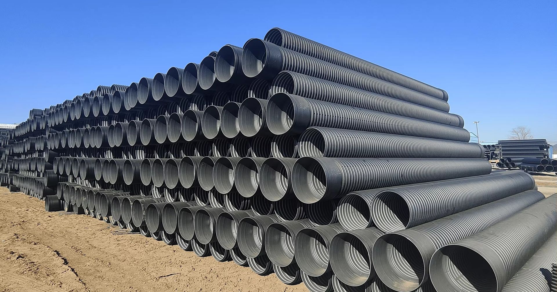 300mm 400mm 500mm HDPE Sewage Pipe Double Wall Corrugated Polyethylene Pipe 16 Inch HDPE Drainpipe