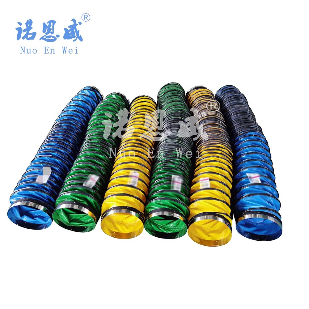 Various Sizes and Lengths High Temperature Flexible air Duct with Connecting Belt