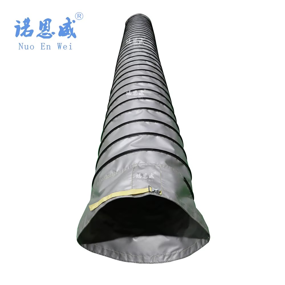 8inch 200mm Fiberglass Retractable High Temperature Outdoor Fire Resistant Ventilation Duct Spiral Indirect Oil Fired Heater
