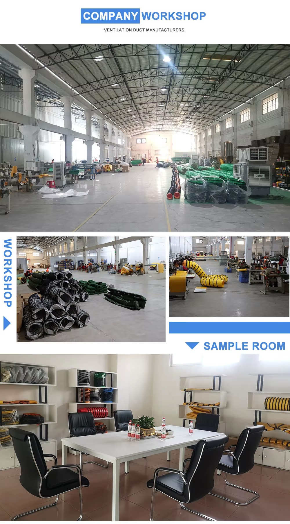 Best Price Tarpaulin Antistatic PVC Flexible Duct Canvas Three-way (four-way) air Duct