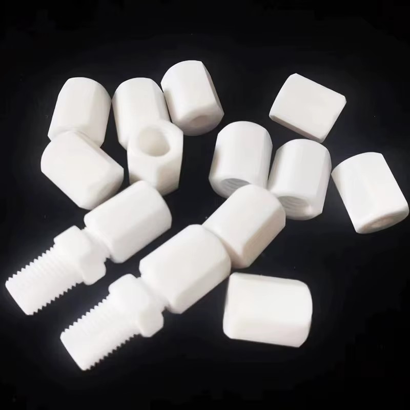 Chemical Resistant PTFE Male Connector 1/2" NPT x 8mm OD Tube High Quality PTFE Fitting