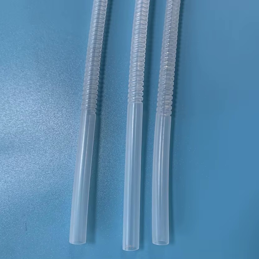 Mechanical Property PFA Bellow Hoses PFA Corrugated Tube Corrugated Pfa Tubing
