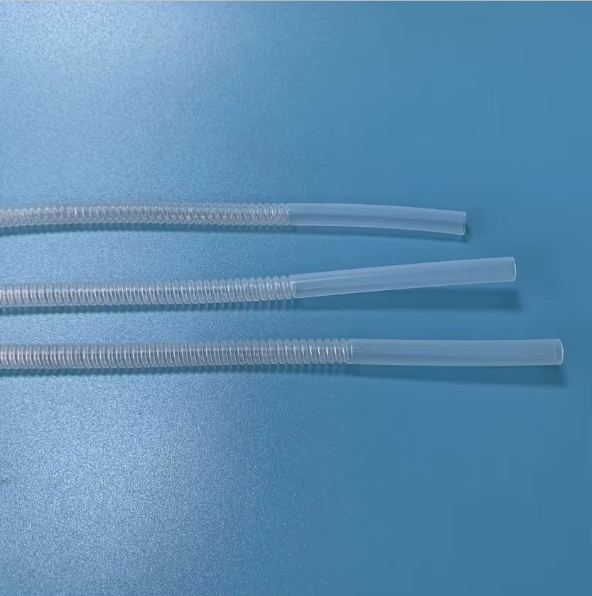 Mechanical Property PFA Bellow Hoses PFA Corrugated Tube Corrugated Pfa Tubing