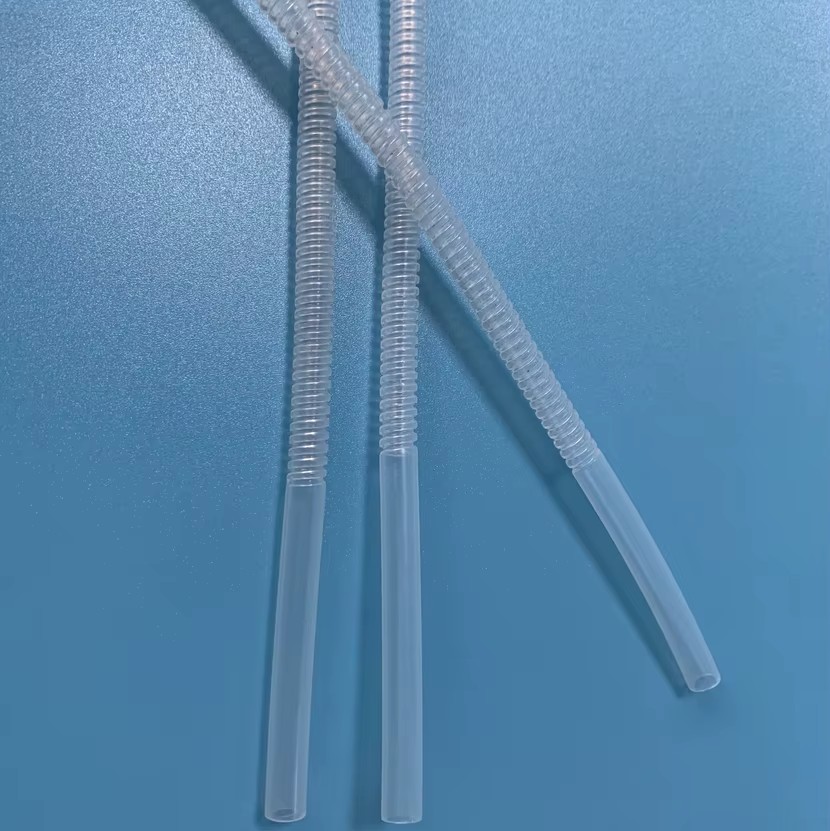 Mechanical Property PFA Bellow Hoses PFA Corrugated Tube Corrugated Pfa Tubing