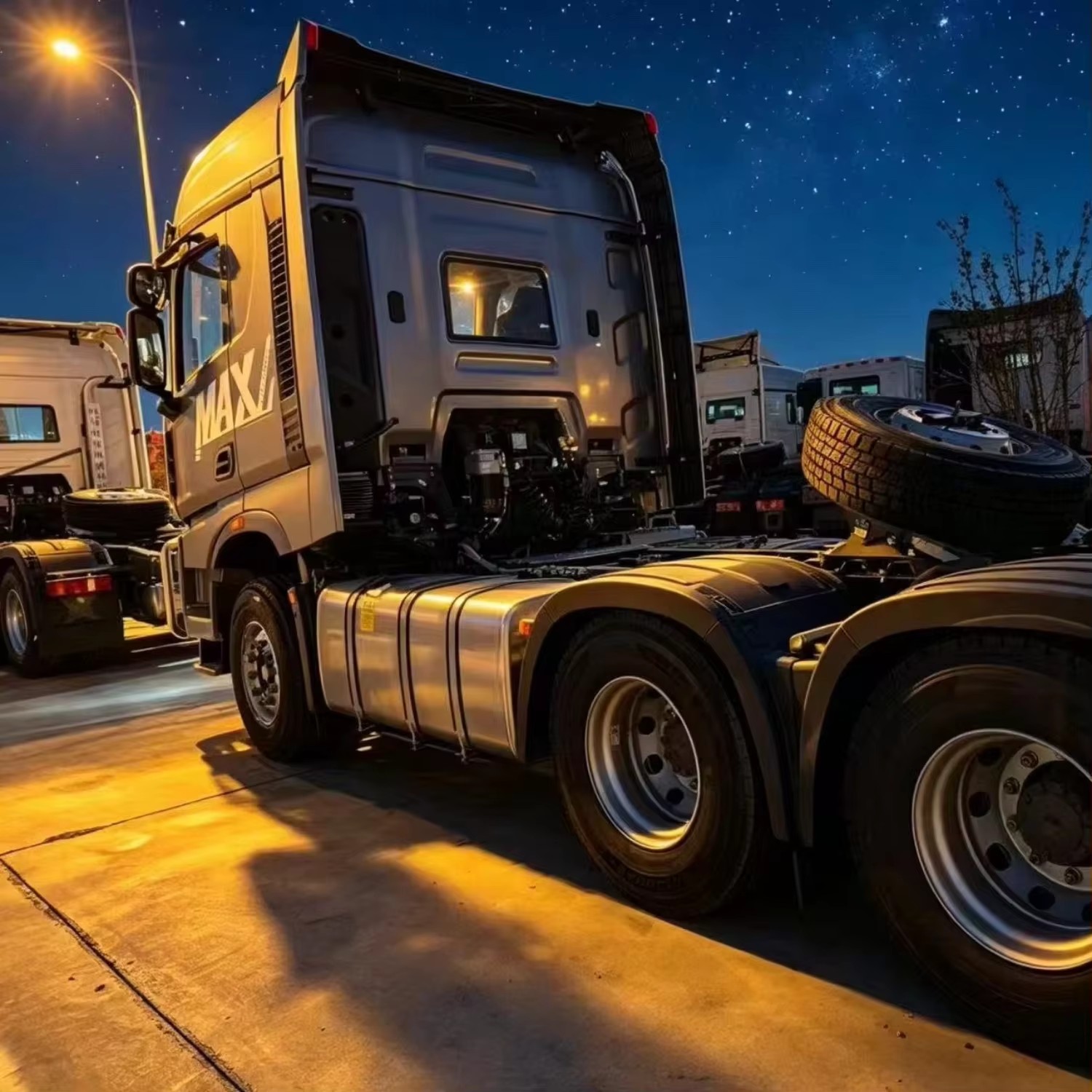 New HOWO MAX 6x4 Diesel Weichai Air Suspension Left Hand Drive Heavy >50T Tractor Truck 10 Wheels Flat Floor Cabin Cargo
