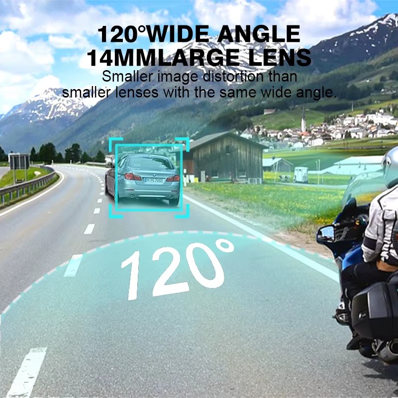 M3S IPX6 Waterproof Silicone Camera Helmet with 2K Ultra-HD for Intercom 270H Standby & 1-Year Warranty