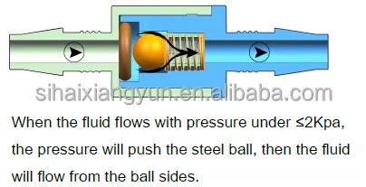 1/4" PP Plastic Manufacturer Spring Check Valve