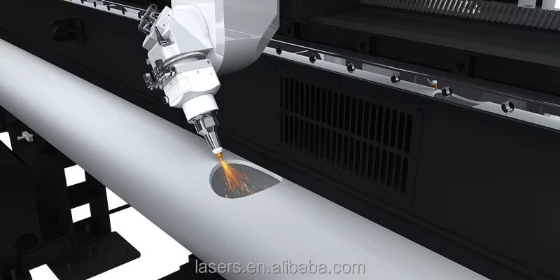 Laser I Beam 5-Axis Laser Cutting Machine 3 Chucks Gear Engine Core Yaskawa Raycus for Raytools Hiwin Supports AI for Met