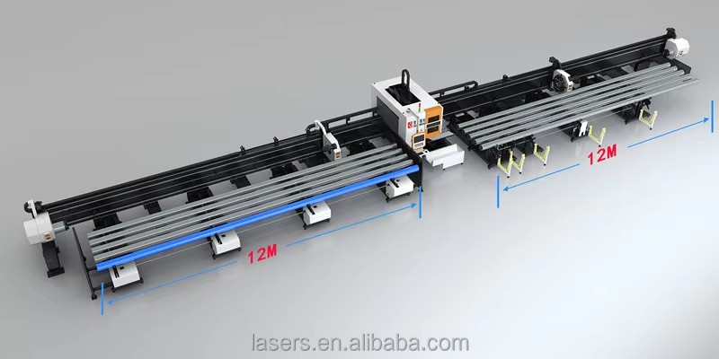 Laser I Beam 5-Axis Laser Cutting Machine 3 Chucks Gear Engine Core Yaskawa Raycus for Raytools Hiwin Supports AI for Met