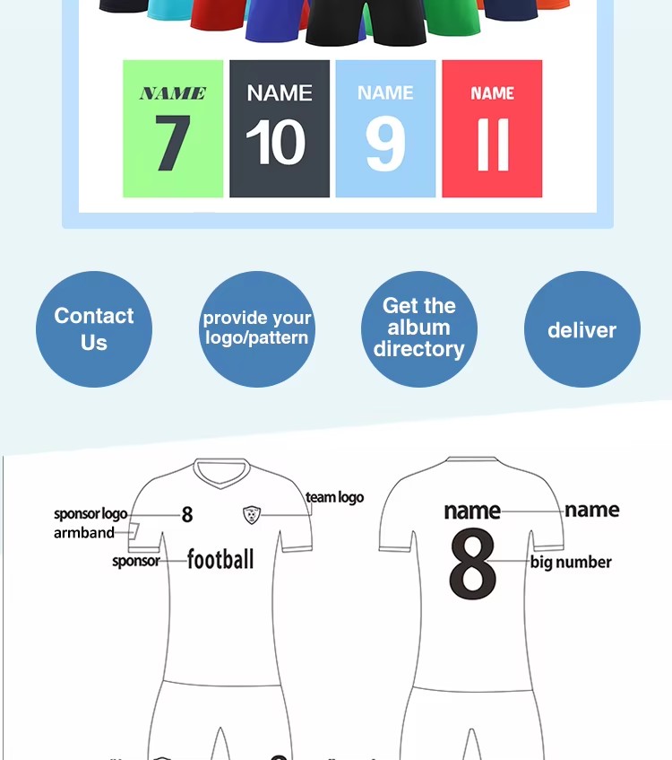 Custom Soccer Uniform High Quality Sportswear Retro Player Version Design Sublimation Team Club Football Jersey Set