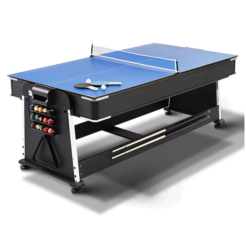 Factory Direct Sell 4 in 1 7 Feet Multifunctional Game Pool Billiard Table, Air Hockey Table, Table Tennis Table/Dinning Top