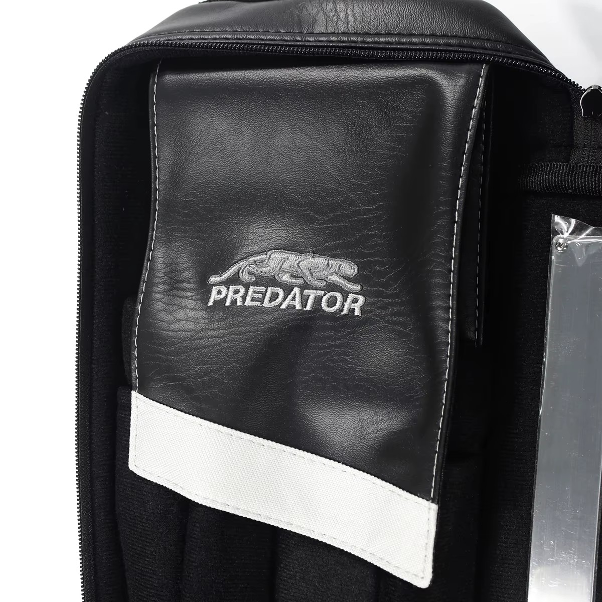 Premium Black Color PU Leather 1/2-pc 12 Holes Billiard Pool Cue Case Bag for 4 Cue Butts and 8 Cue Shafts