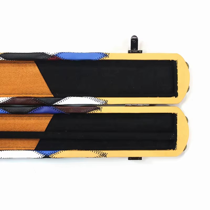 High-end Luxurious Leather One Piece Straight Snooker Cue Case with High Quality for Sale