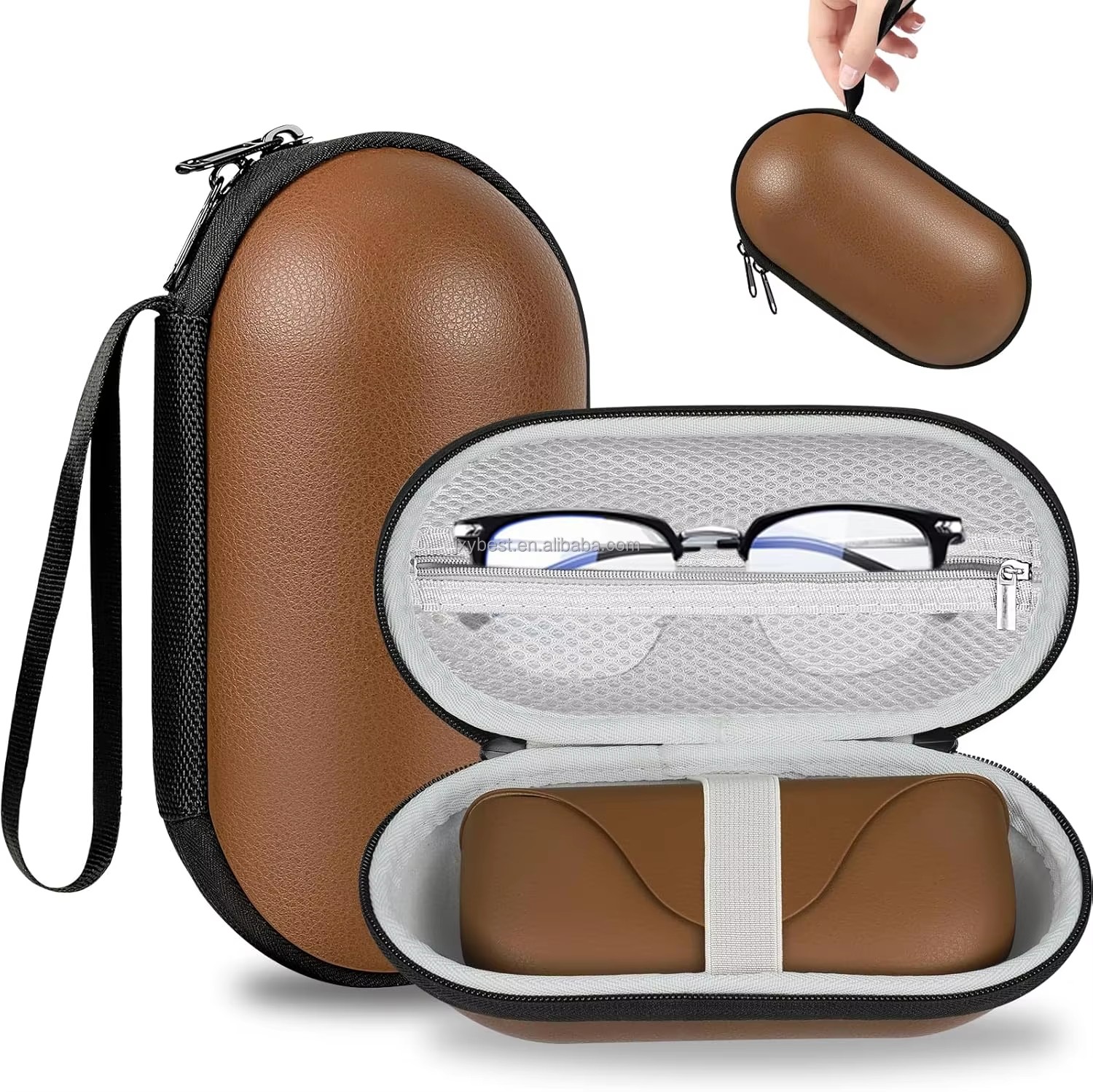 Custom Hard Carrying Case for Ray-Ban Meta Wayfarer/Skyler/Headliner Smart Glasses Charging Case Accommodates all accessories