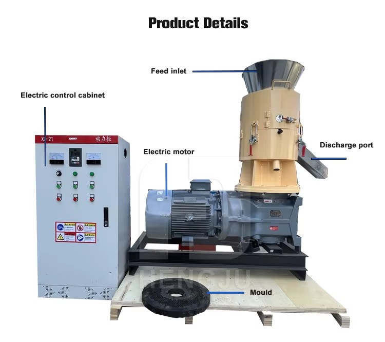 Wood Sawdust Fuel Pellets Mill 100-1000kg/H Biomass Wood Pellet Making Machine