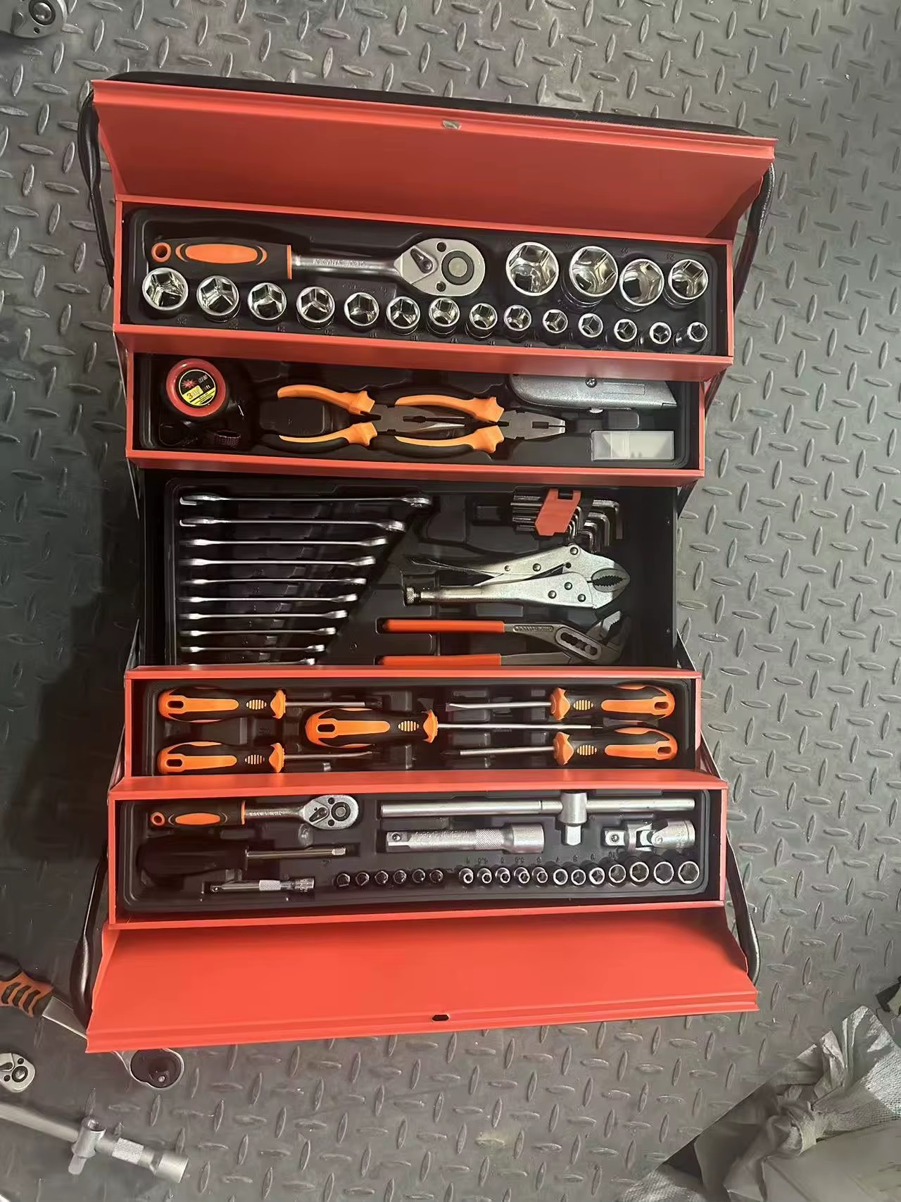 85 Pcs Multi-Layer Foldable Professional Hardware Set Household Auto Repair Tool Kit