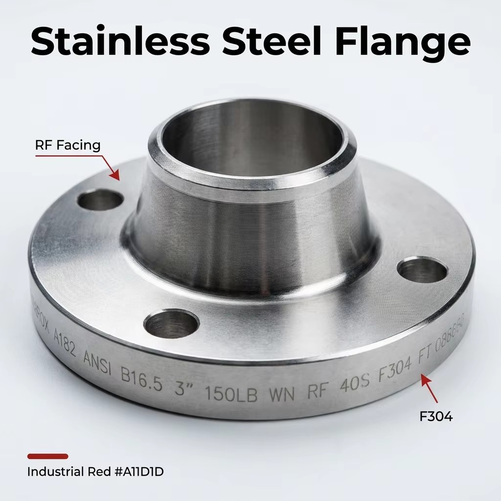 Stainless Steel Flange Precision Machined Pipe Flange Custom Metal Flange for Industrial Piping