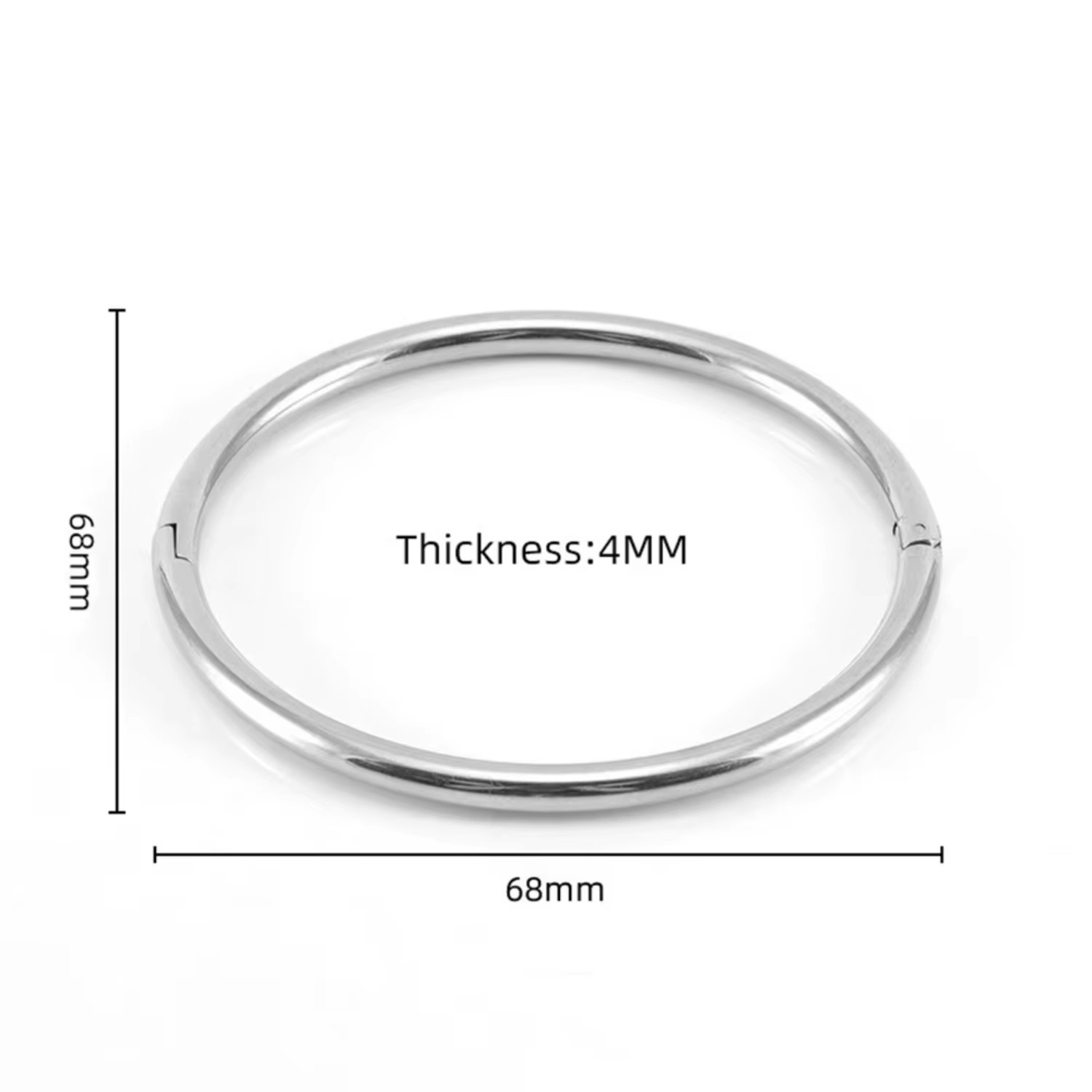 Hot Selling Tarnish-Free Stainless Steel Jewelry Bracelet 18k Gold Plated Women Fashionable Waterproof Simple Open Smooth Bangle