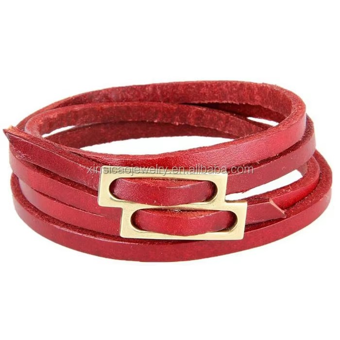 Simple Elegant Beautiful Jewelry New Design Wrap Leather Bracelet for Women and Man